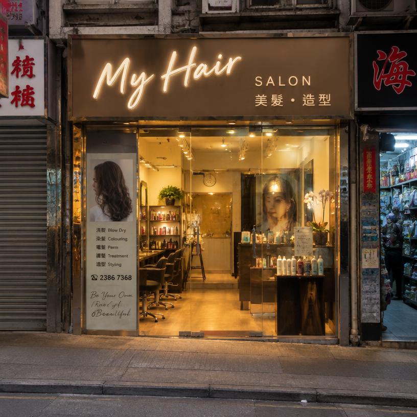 Hong Kong salon storefront